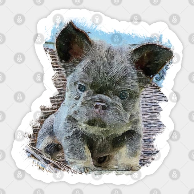 Cutie Frenchie Bulldog Puppy Sticker by Leon Star Shop